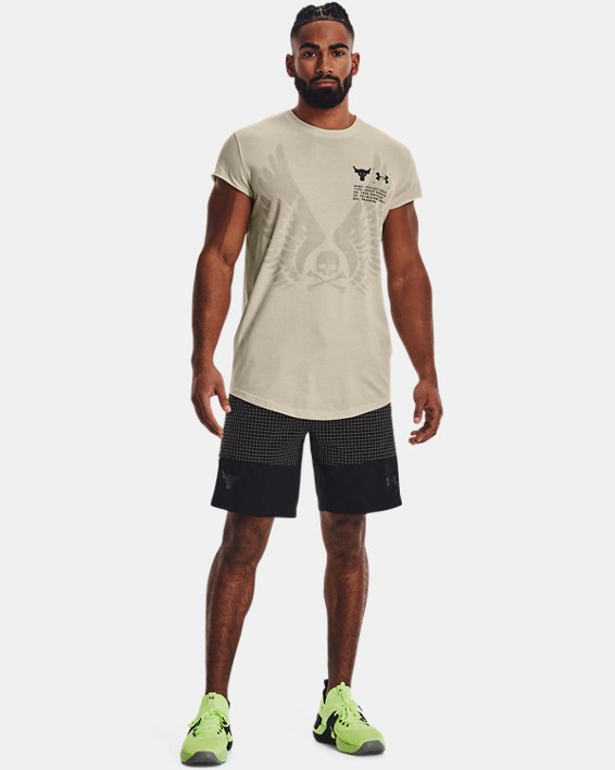 Men's Project Rock Cutoff T-Shirt, Brown, pdpMainDesktop image number 2
